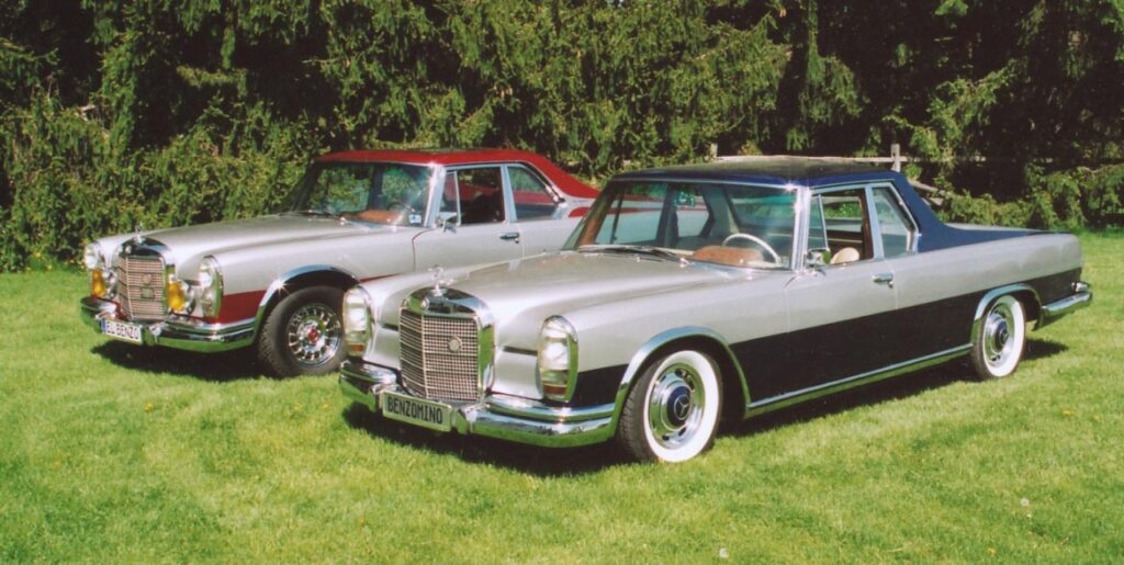 Two 600 based pickup trucks, “Benzamino” and “El Benzo” designed by Paul Bracq