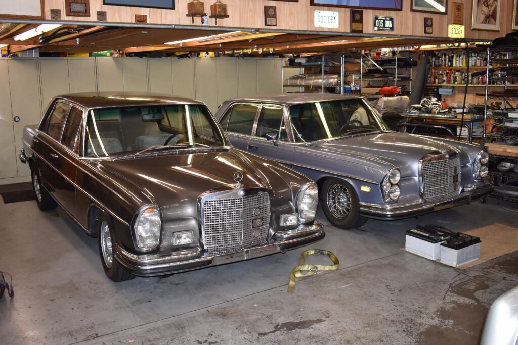 Two 300SEL 6.3’s waiting to come out of hibernation.