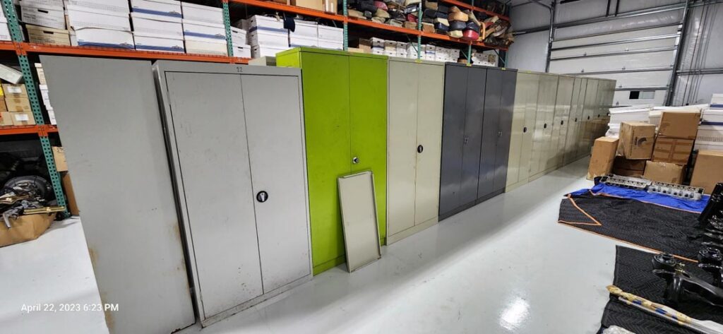 Original Cabinets from Karl’s installed in our warehouse in Virginia.